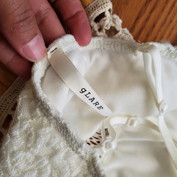 GLARE | Lace & Gauze Dress with Crochet Detail - Picture 7 of 8